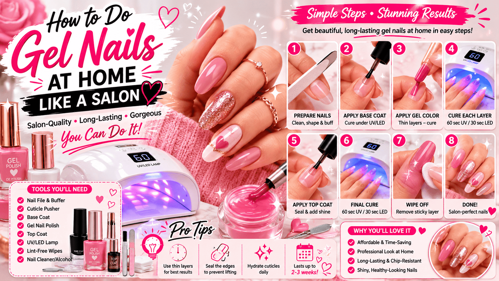 How to Do Gel Nails at Home Like a Salon