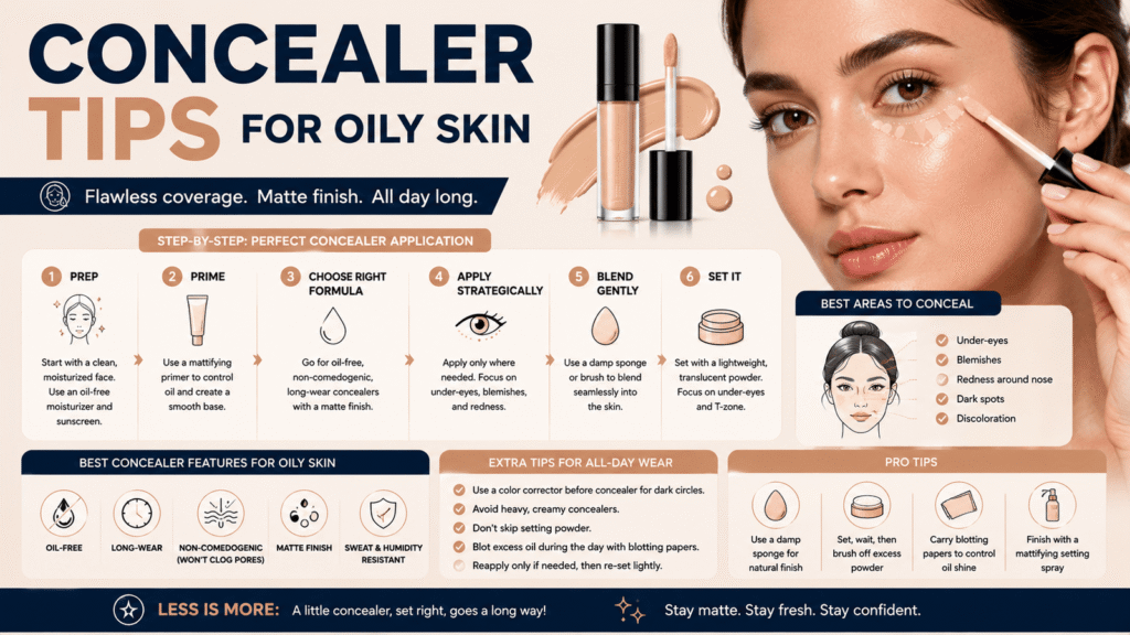 Concealer Tips for Oily Skin