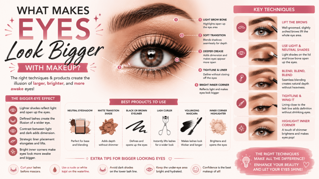 What Makes Eyes Look Bigger With Makeup?