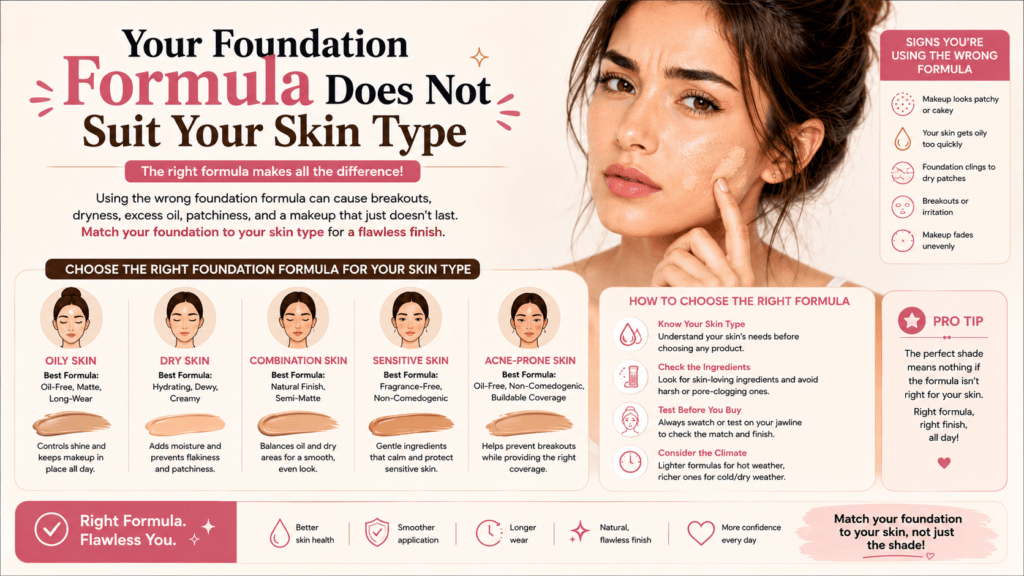 Your Foundation Formula Does Not Suit Your Skin Type