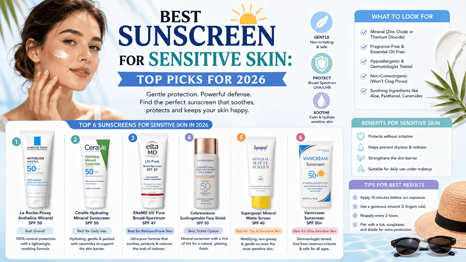 Best Sunscreen for Sensitive Skin: Top Picks for 2026