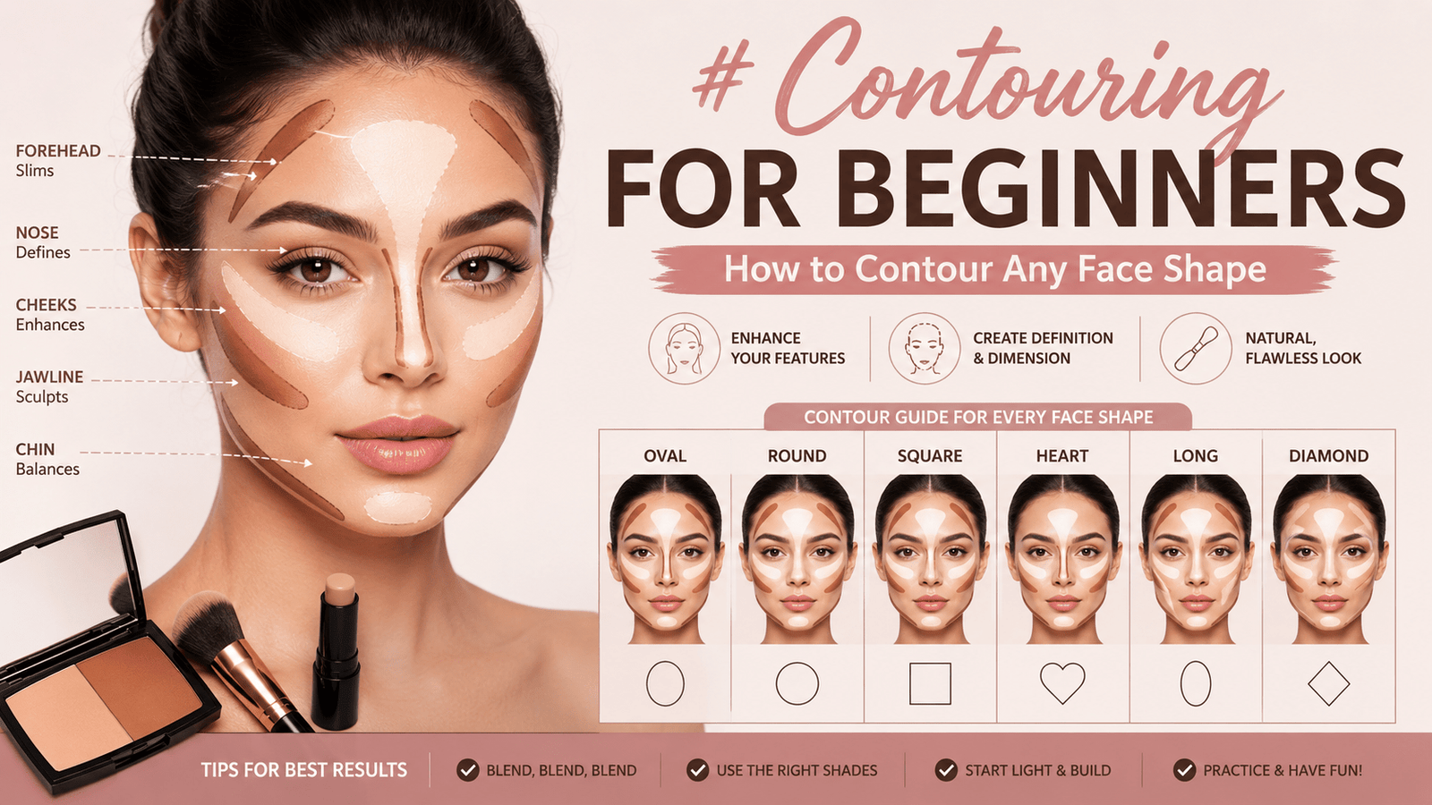 Contouring for Beginners: How to Contour Any Face Shape