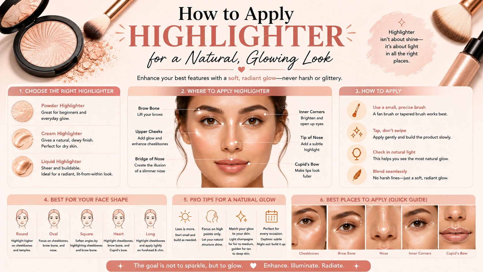 How to Apply Highlighter for a Natural, Glowing Look