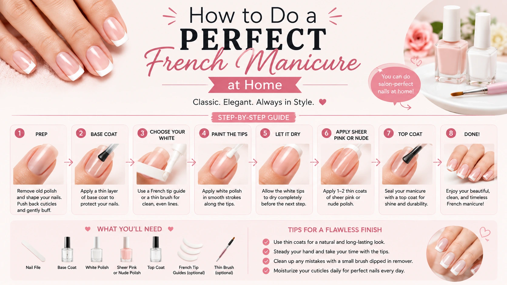 How to Do a Perfect French Manicure at Home