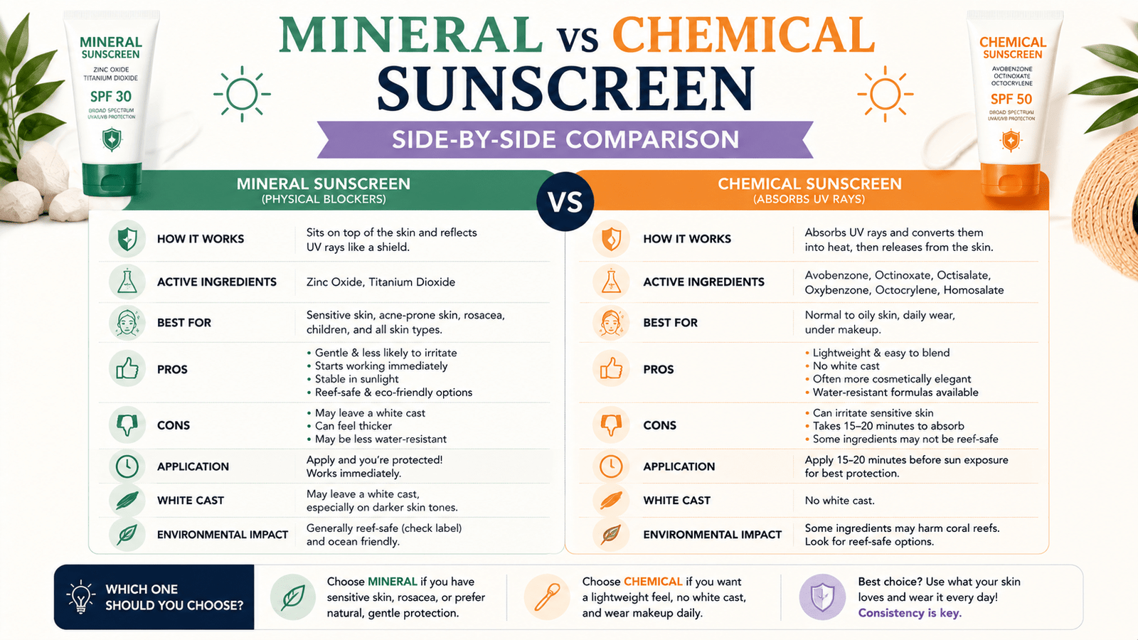 Mineral vs Chemical Sunscreen: Which One Is Right for Your Skin?