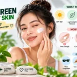 Woman applying sunscreen on oily skin before makeup